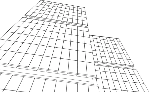 3d mimari sanat, vektör illüstrasyonu