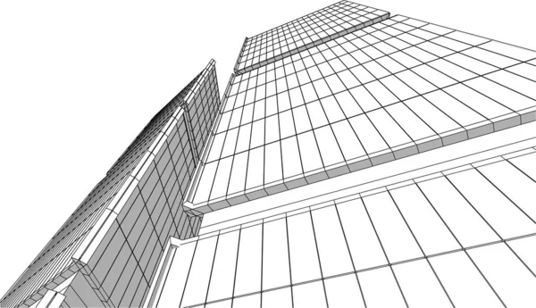 3d mimari sanat, vektör illüstrasyonu