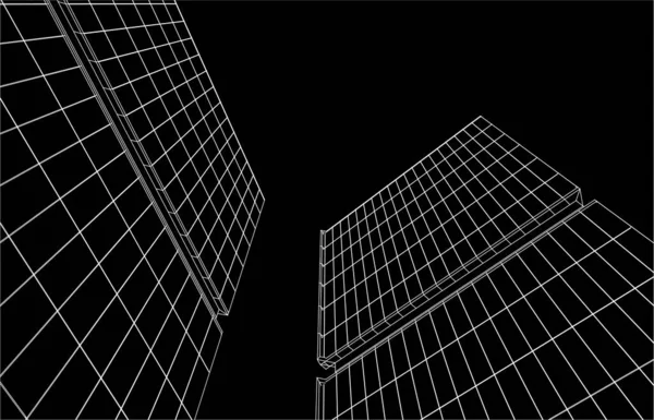 3d mimari sanat, vektör illüstrasyonu