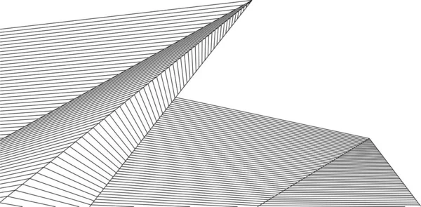 Arte Arquitectónico Ilustración Vectorial — Archivo Imágenes Vectoriales