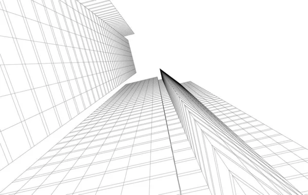 3D建筑艺术 矢量图解 — 图库矢量图片