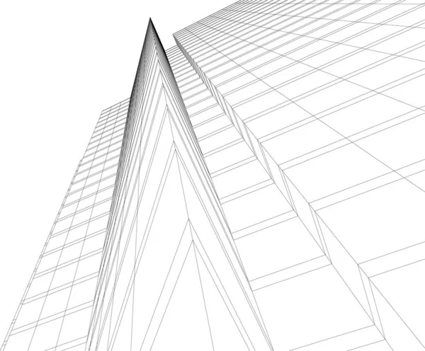 3d mimari sanat, vektör illüstrasyonu