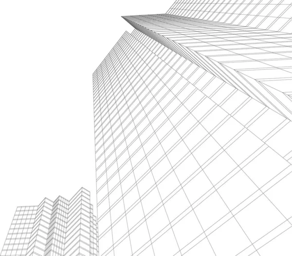 3d mimari sanat, vektör illüstrasyonu