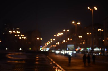 Gece şehrinin bokeh ışıkları, dijital duvar kağıtları