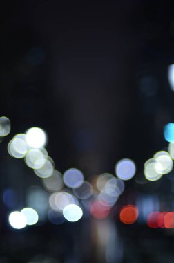 Gece şehrinin bokeh ışıkları, dijital duvar kağıtları