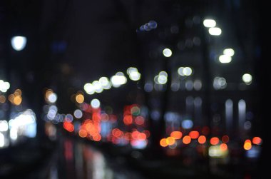Gece şehrinin bokeh ışıkları, dijital duvar kağıtları