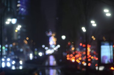 Gece şehrinin bokeh ışıkları, dijital duvar kağıtları