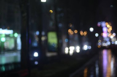 Gece şehrinin bokeh ışıkları, dijital duvar kağıtları