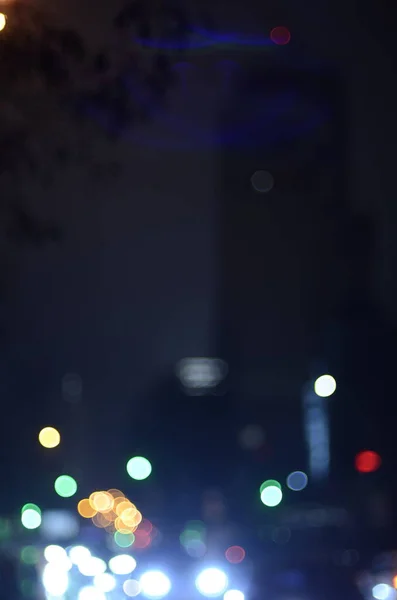Bokeh Lights Night City Digital Wallpaper — 图库照片