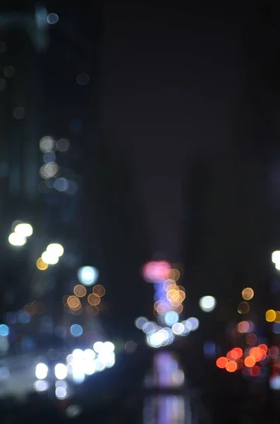 Luces Bokeh Ciudad Noche Fondo Pantalla Digital —  Fotos de Stock