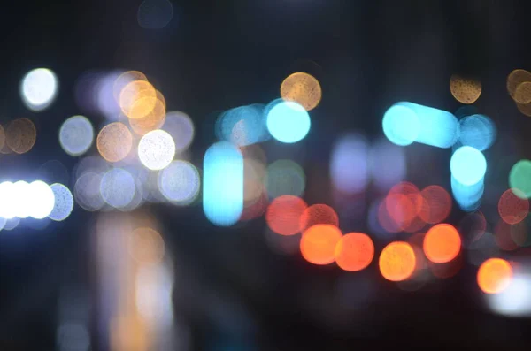 Bokeh Luzes Cidade Noturna Papel Parede Digital — Fotografia de Stock