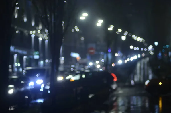 Bokeh Огни Ночного Города Цифровые Обои — стоковое фото