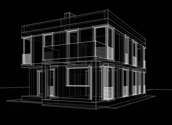 Sztuka Architektoniczna Cyfrowa Tapeta — Zdjęcie stockowe