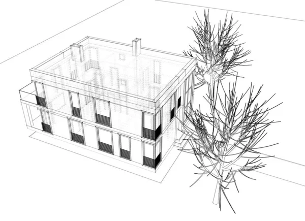 3D建築美術 デジタル壁紙 — ストック写真