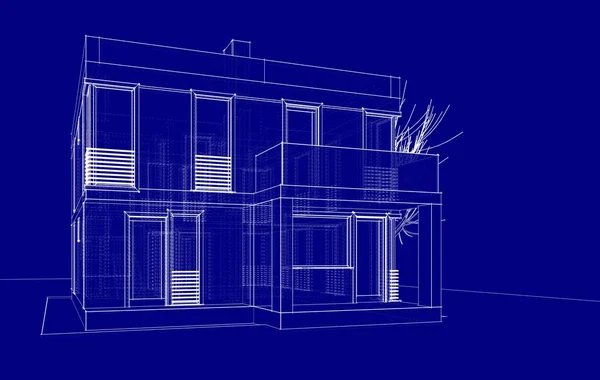 3D建筑艺术 数码壁纸 — 图库照片