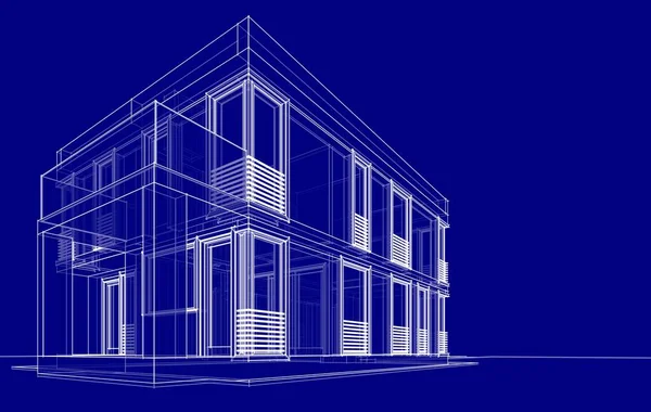 Sztuka Architektoniczna Cyfrowa Tapeta — Zdjęcie stockowe