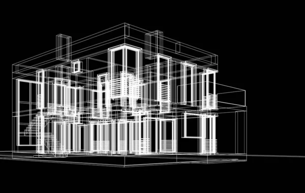 Arkitektonisk Konst Digital Tapet — Stockfoto