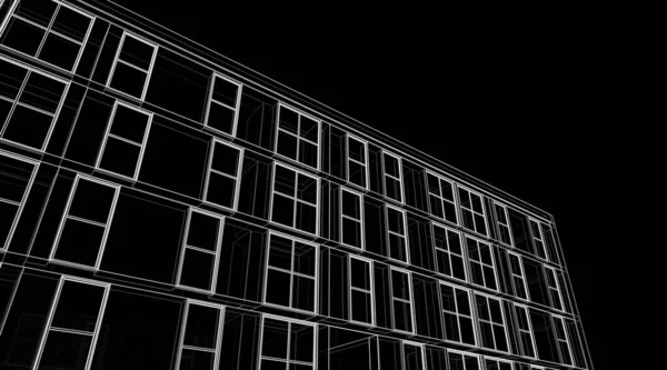 Sztuka Architektoniczna Cyfrowa Tapeta — Zdjęcie stockowe