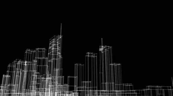 3D建筑艺术 数码壁纸 — 图库照片