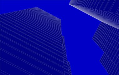 3d mimari sanat, vektör illüstrasyonu