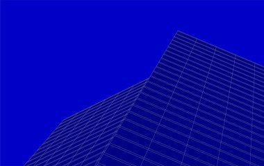 3d mimari sanat, vektör illüstrasyonu