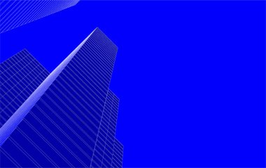 3d mimari sanat, vektör illüstrasyonu