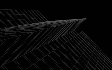 3d mimari sanat, vektör illüstrasyonu