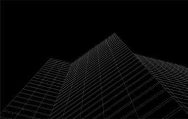 3d mimari sanat, vektör illüstrasyonu