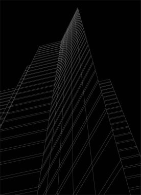 3d mimari sanat, vektör illüstrasyonu