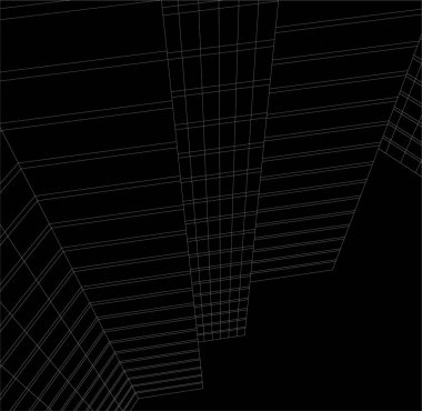 3d mimari sanat, vektör illüstrasyonu