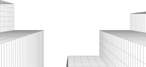 3D建筑艺术 矢量图解 — 图库矢量图片