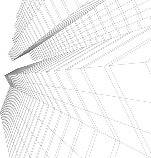 Architektonische Kunst Vektorillustration — Stockvektor