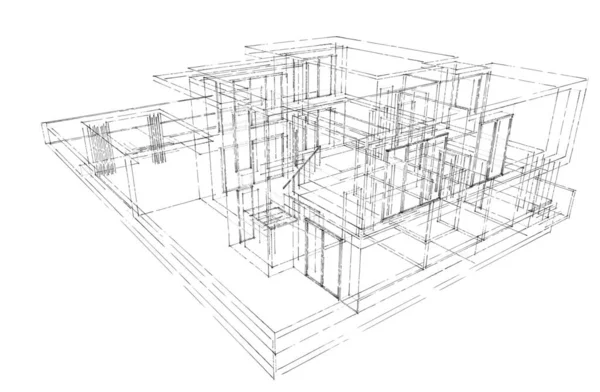 Arkitektonisk Konst Digital Tapet — Stockfoto