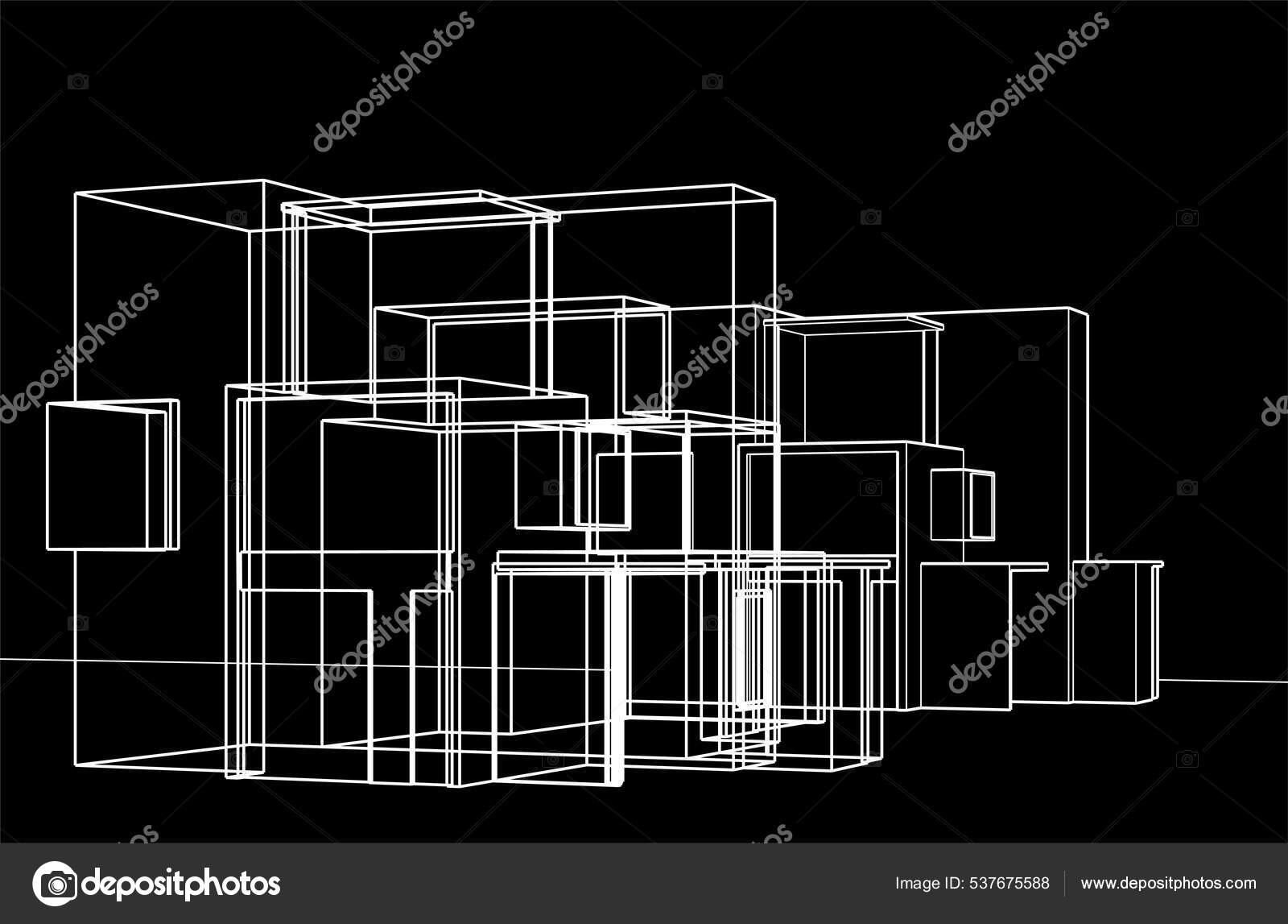 Architectural Art Vector Illustration Stock Vector by ©YuriyA 537675588