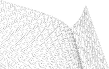 3d mimari sanat, vektör illüstrasyonu