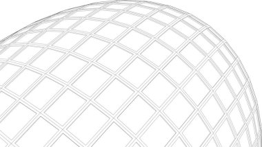 3d mimari sanat, vektör illüstrasyonu