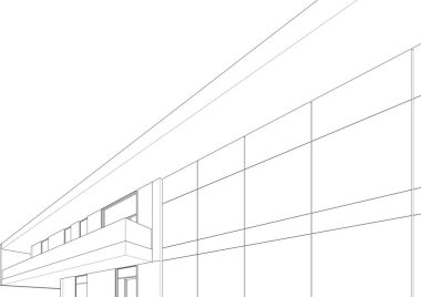 3d mimari sanat, vektör illüstrasyonu