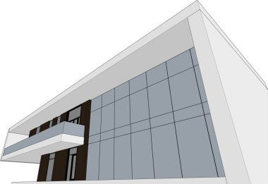 3d mimari sanat, vektör illüstrasyonu