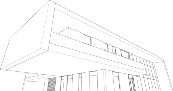 3D建筑艺术 矢量图解 — 图库矢量图片