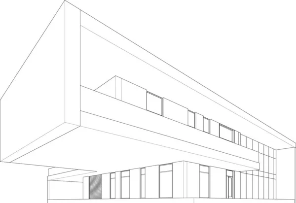 3D建筑艺术 矢量图解 — 图库矢量图片