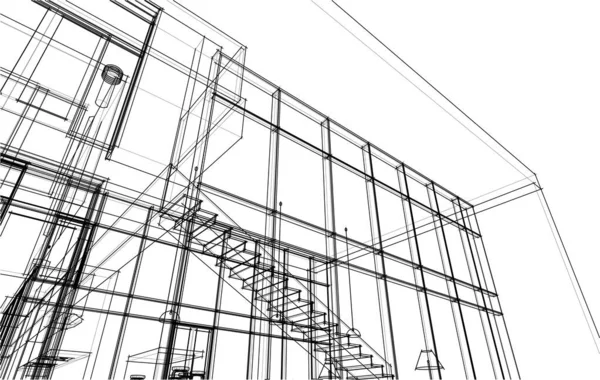 3D建筑艺术 矢量图解 — 图库矢量图片