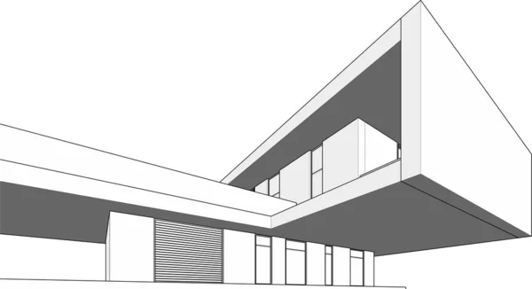Architectonische Kunst Vector Illustratie — Stockvector