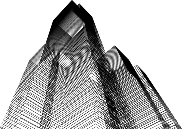 Art Architectural Illustration Vectorielle — Image vectorielle