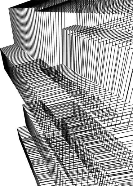 Arte Arquitectónico Ilustración Vectorial — Archivo Imágenes Vectoriales