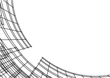 3d mimari sanat, vektör illüstrasyonu