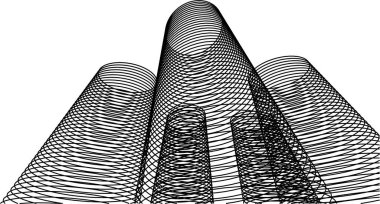 3d mimari sanat, vektör illüstrasyonu