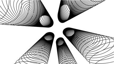 3d mimari sanat, vektör illüstrasyonu