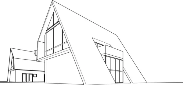 3D建筑艺术 矢量图解 — 图库矢量图片