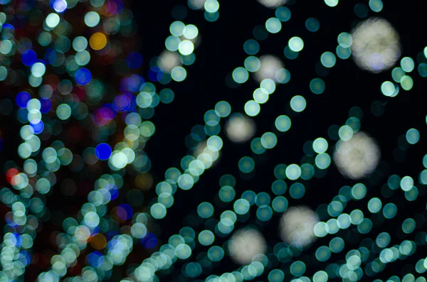 Defocused Night Shot Festive Bokeh Lights — Photo