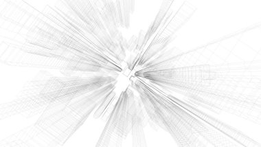 3d mimari sanat, vektör illüstrasyonu